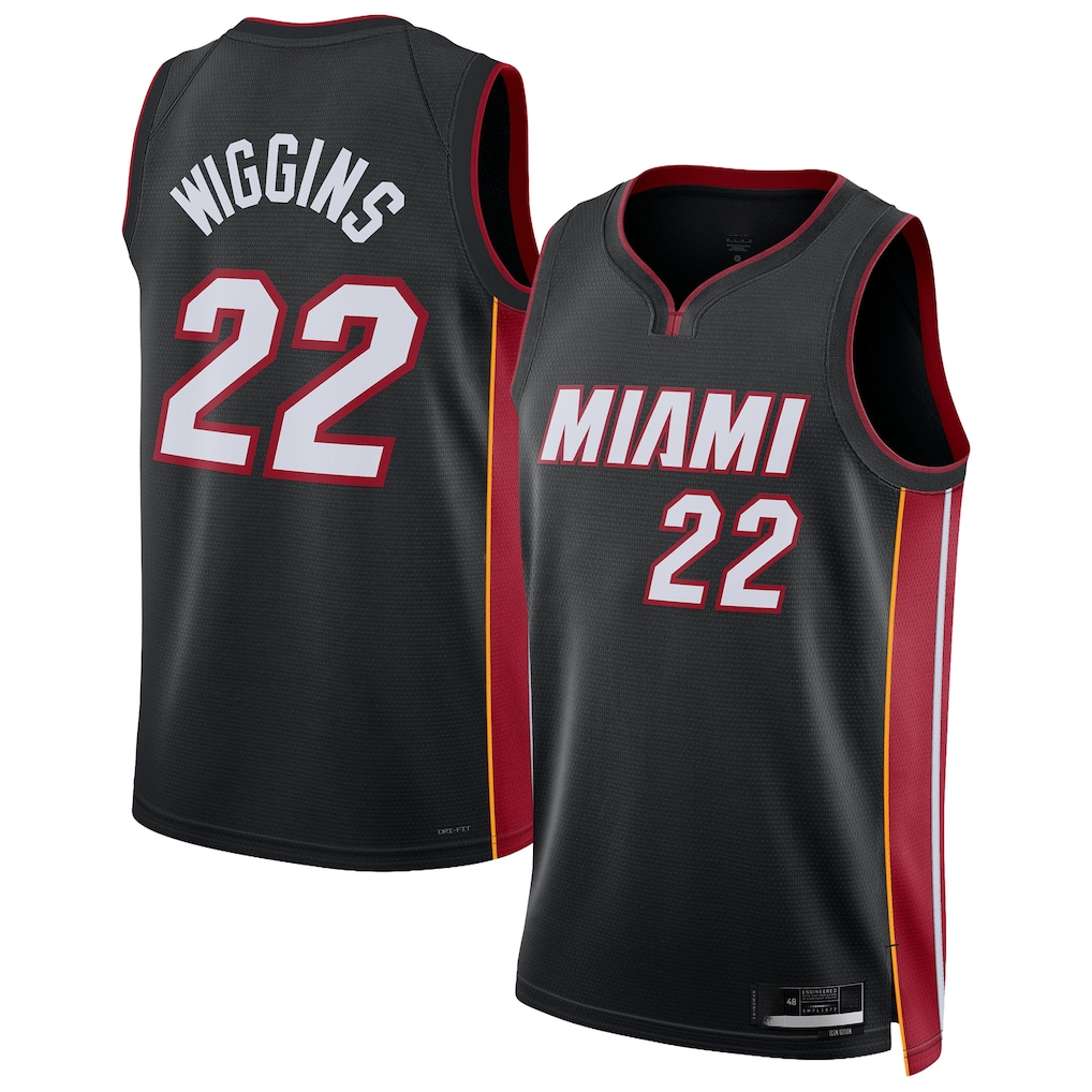 tocy M.Heat #22 Andrew Wiggins Black Swingman Jerseys - Icon Edition