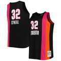 tocy M.Heat #32 Shaquille O'Neal Mitchell & Ness Black Big & Tall Hardwood Classics 2005-2006 Swingman Jerseys