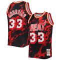 tocy M.Heat #33 Alonzo Mourning Mitchell & Ness Black 1996-1997 Hardwood Classics Marble Swingman Jerseys