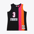 tocy M.Heat #3 Dwyane Wade Mitchell & Ness Black 2005-06 Hardwood Classics Authentic Jerseys