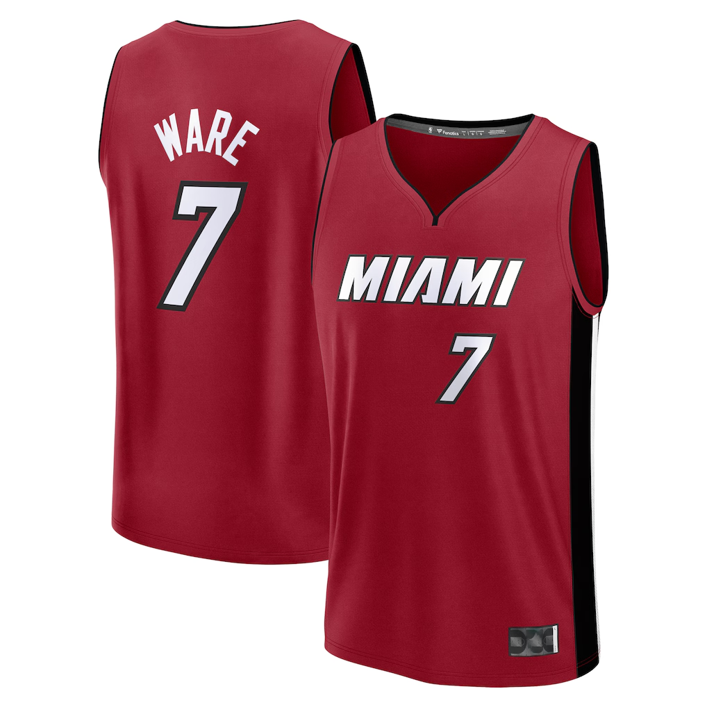 tocy M.Heat #7 Kel'el Ware Red Fast Break Player Jerseys - Statement Edition