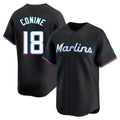 tocy M.Marlins #18 Griffin Conine Player Black Home Limited Stitched Jerseys