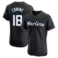 tocy M.Marlins #18 Griffin Conine Player Black Vapor Home Limited Elite Stitched Jerseys