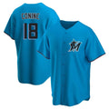 tocy M.Marlins #18 Griffin Conine Player Blue Home Game Stitched Jerseys