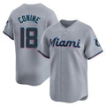 tocy M.Marlins #18 Griffin Conine Player Gray Home Limited Stitched Jerseys