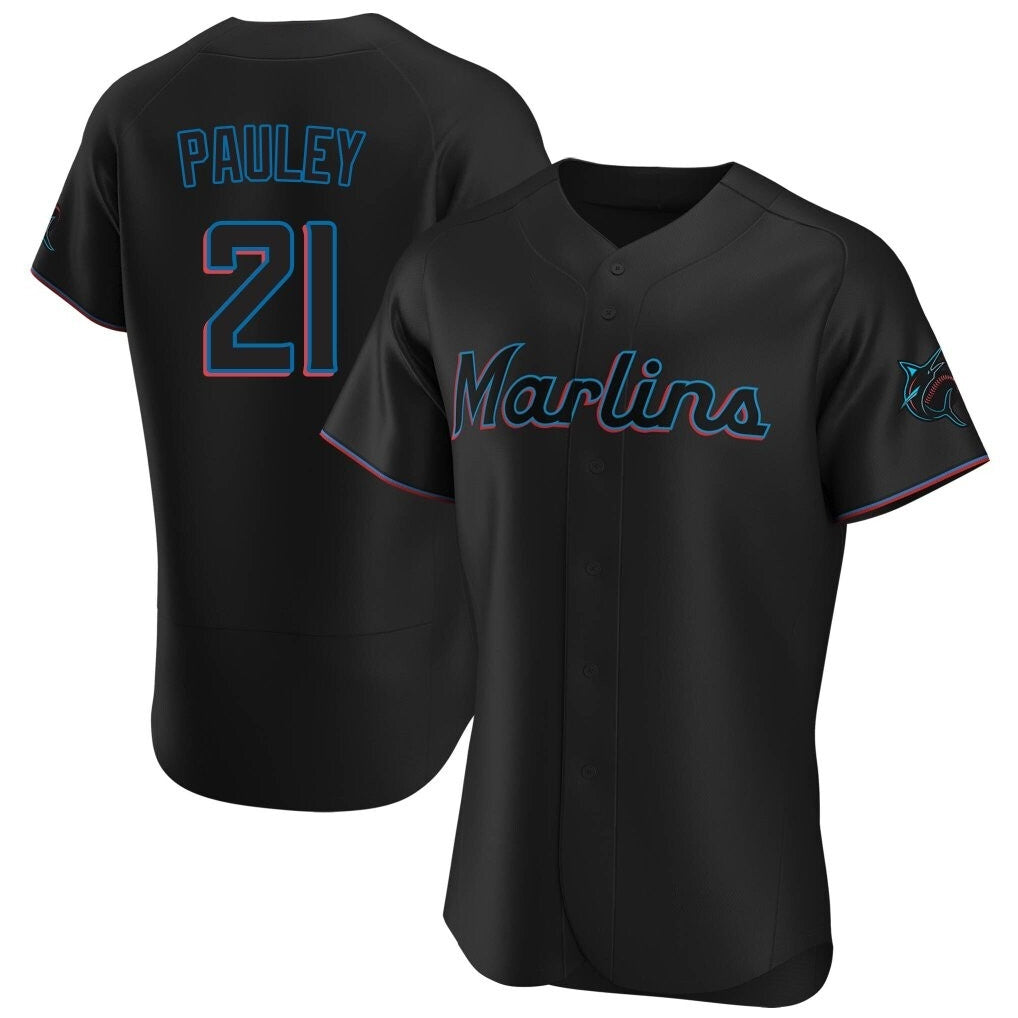 tocy M.Marlins #21 Graham Pauley Player Black Home Limited Elite Stitched Jerseys