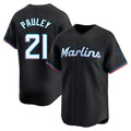 tocy M.Marlins #21 Graham Pauley Player Black  Home Limited Stitched Jerseys