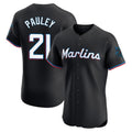 tocy M.Marlins #21 Graham Pauley Player Black Vapor Home Limited Elite Stitched Jerseys