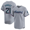 tocy M.Marlins #21 Graham Pauley Player Gray Home Limited Stitched Jerseys