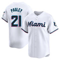 tocy M.Marlins #21 Graham Pauley Player White  Home Limited Stitched Jerseys