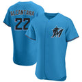 tocy M.Marlins #22 Sandy Alcantara Player Blue Home Limited Elite Stitched Jerseys
