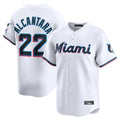 tocy M.Marlins #22 Sandy Alcantara Player White Home Limited Stitched Jerseys