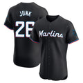 tocy M.Marlins #26 Janson Junk Player Black Vapor Home Limited Elite Stitched Jerseys