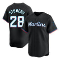 tocy M.Marlins #28 Kyle Stowers Player Black Home Limited Stitched Jerseys