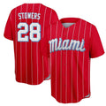 tocy M.Marlins #28 Kyle Stowers Player Red City Connect Home Game Stitched Jerseys