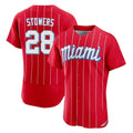 tocy M.Marlins #28 Kyle Stowers Player Red City Connect Home Limited Elite Stitched Jerseys