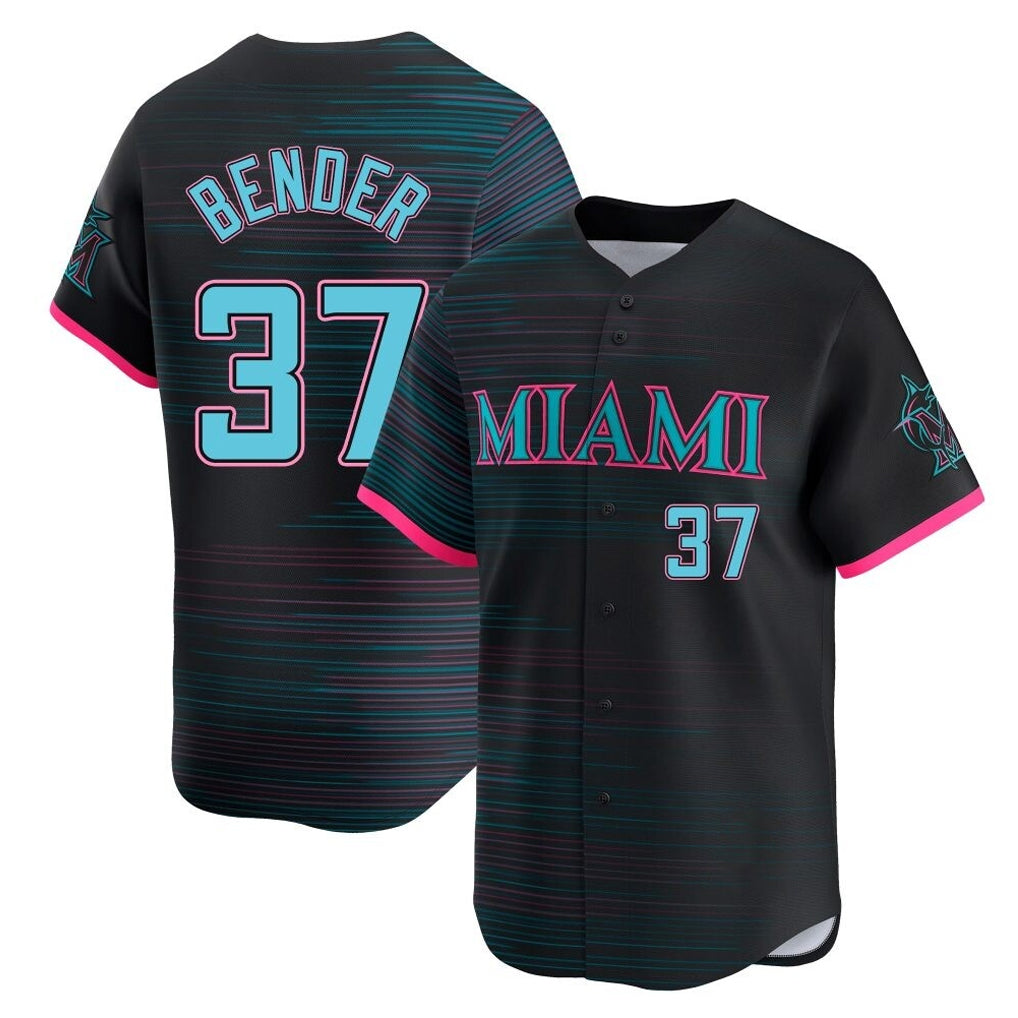 tocy M.Marlins #37 Anthony Bender Player Black City Connect Home Limited Stitched Jerseys