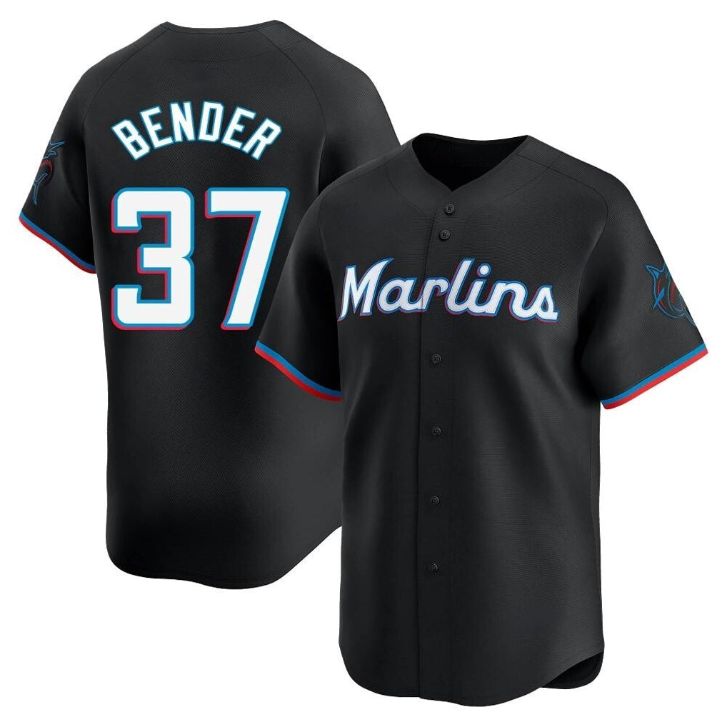 tocy M.Marlins #37 Anthony Bender Player Black  Home Limited Stitched Jerseys
