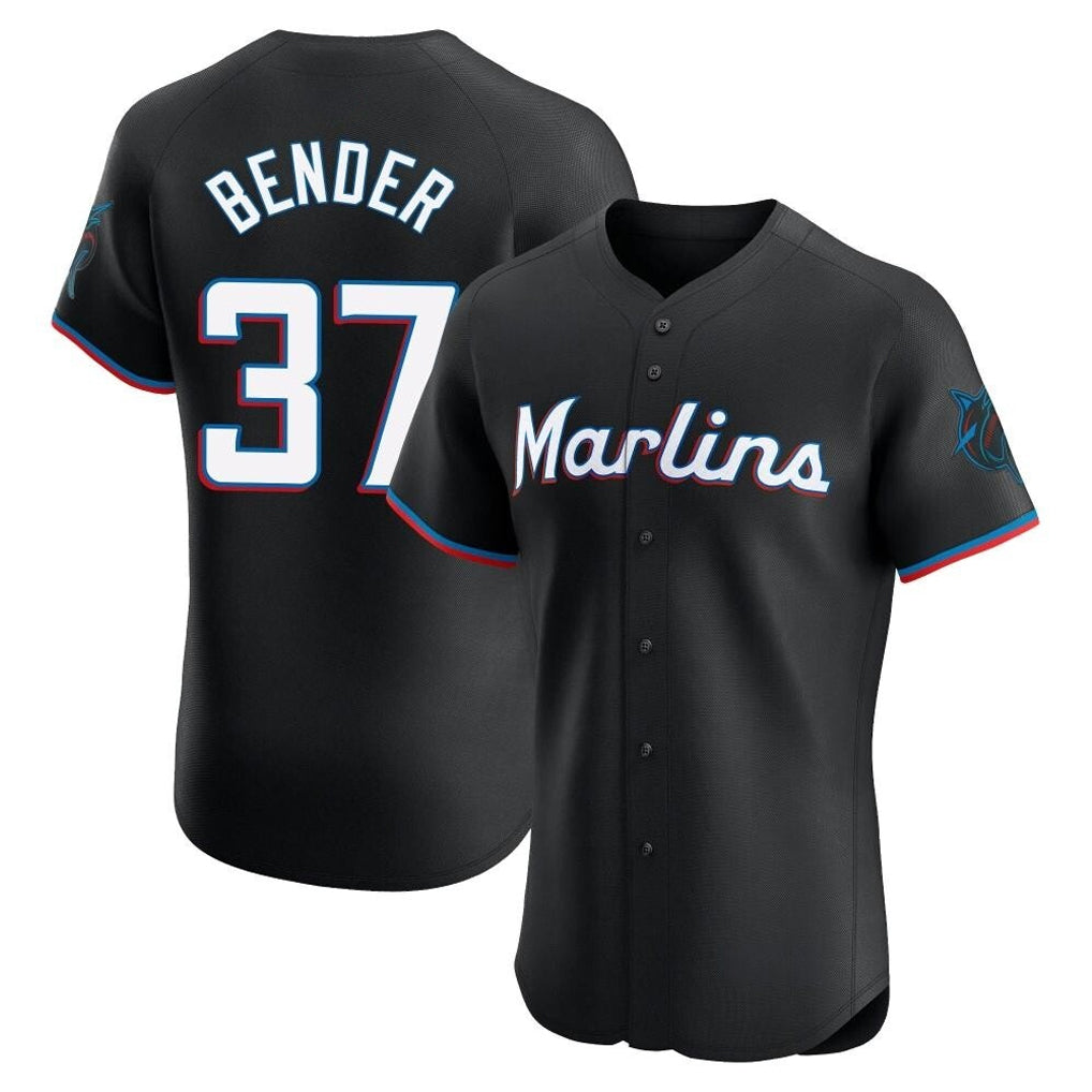 tocy M.Marlins #37 Anthony Bender Player Black Vapor Home Limited Elite Stitched Jerseys