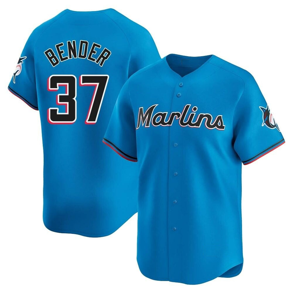 tocy M.Marlins #37 Anthony Bender Player Blue Home Limited Stitched Jerseys
