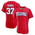 tocy M.Marlins #37 Anthony Bender Player Red City Connect Home Limited Elite Stitched Jerseys