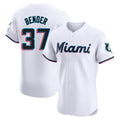 tocy M.Marlins #37 Anthony Bender Player White  Home Limited Elite Stitched Jerseys