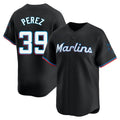 tocy M.Marlins #39 Eury Perez Player Black  Home Limited Stitched Jerseys