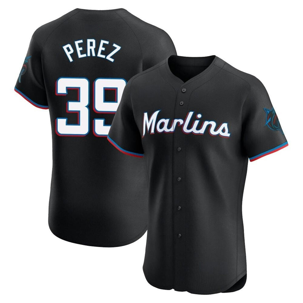 tocy M.Marlins #39 Eury Perez Player Black Vapor Home Limited Elite Stitched Jerseys