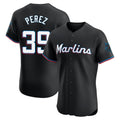 tocy M.Marlins #39 Eury Perez Player Black Vapor Home Limited Elite Stitched Jerseys