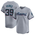 tocy M.Marlins #39 Eury Perez Player Gray Home Limited Stitched Jerseys