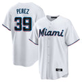 tocy M.Marlins #39 Eury Perez Player White  Home Game Stitched Jerseys