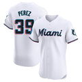 tocy M.Marlins #39 Eury Perez Player White  Home Limited Elite Stitched Jerseys
