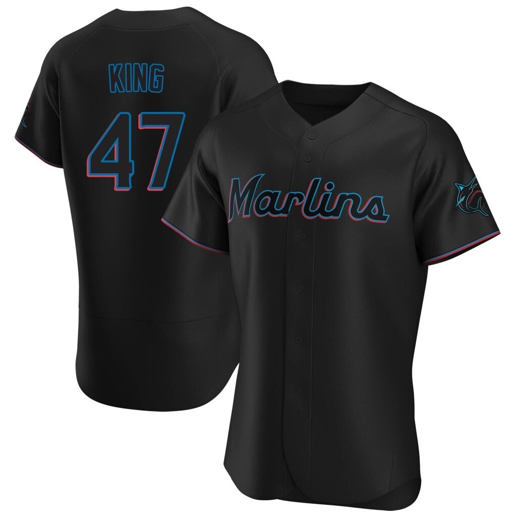 tocy M.Marlins #47 John King Player Black Home Limited Elite Stitched Jerseys