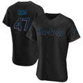 tocy M.Marlins #47 John King Player Black Home Limited Elite Stitched Jerseys