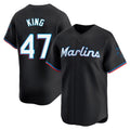 tocy M.Marlins #47 John King Player Black Home Limited Stitched Jerseys