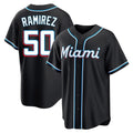 tocy M.Marlins #50 Agustin Ramirez Player Black Fashion Out Home Game Stitched Jerseys
