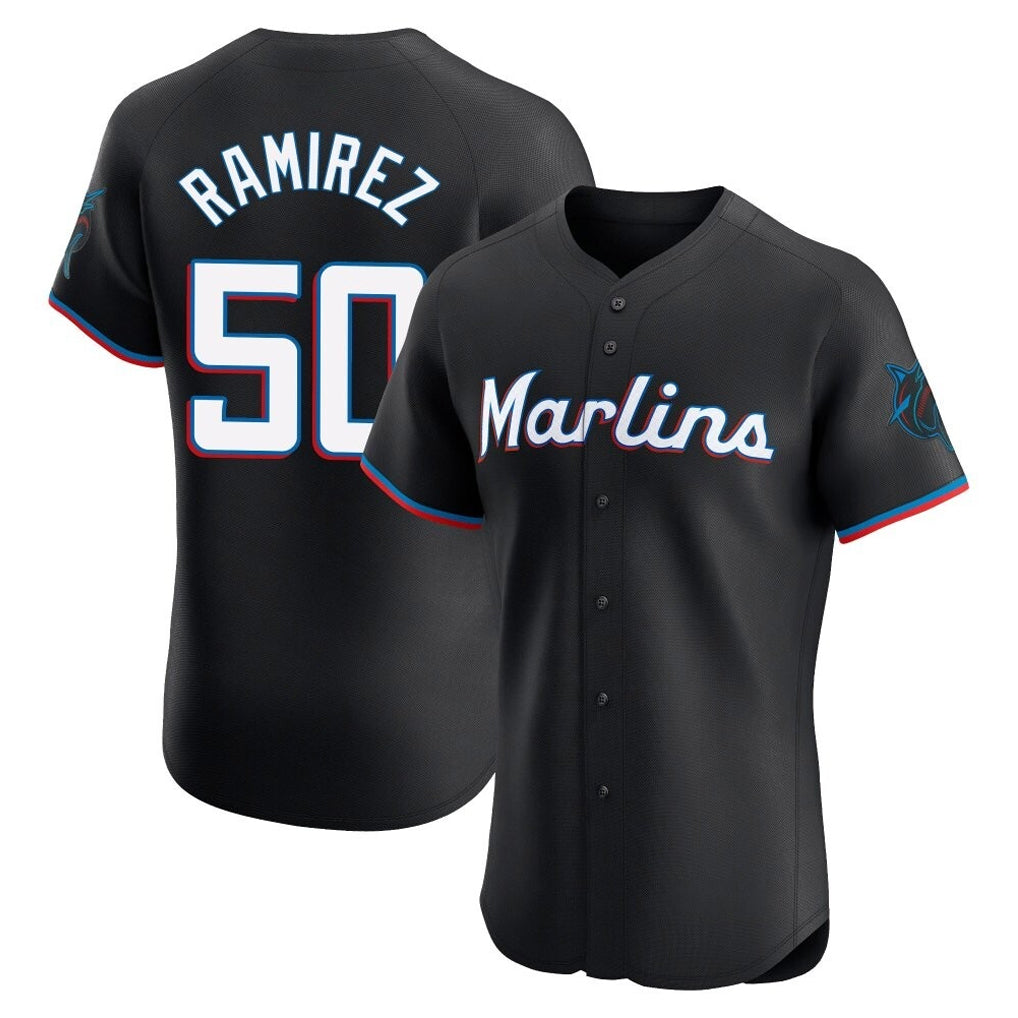 tocy M.Marlins #50 Agustin Ramirez Player Black Vapor Home Limited Elite Stitched Jerseys