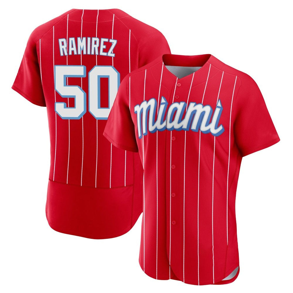 tocy M.Marlins #50 Agustin Ramirez Player Red City Connect Home Limited Elite Stitched Jerseys