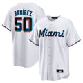 tocy M.Marlins #50 Agustin Ramirez Player White  Home Game Stitched Jerseys