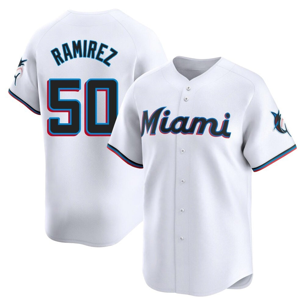 tocy M.Marlins #50 Agustin Ramirez Player White  Home Limited Stitched Jerseys