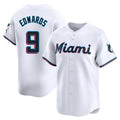 tocy M.Marlins #9 Xavier Edwards Player White  Home Limited Stitched Jerseys