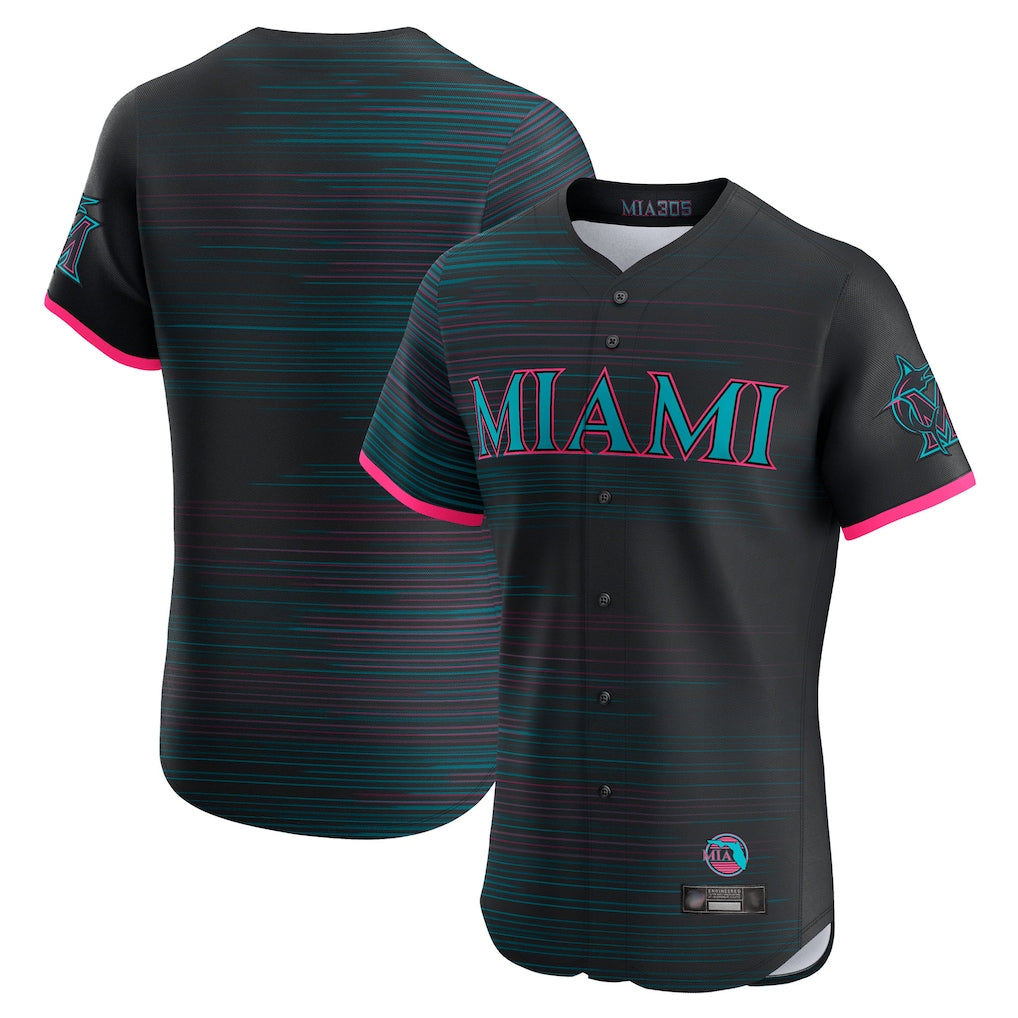 tocy M.Marlins Blank Player Black City Connect Home Limited Elite Stitched Jerseys