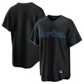tocy M.Marlins Blank Player Black  Home Game Stitched Jerseys