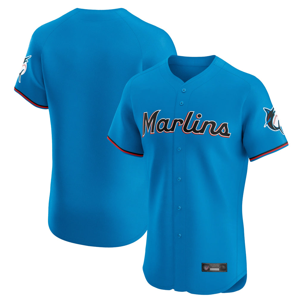 tocy M.Marlins Blank Player Blue Home Limited Elite Stitched Jerseys
