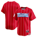 tocy M.Marlins Blank Player Red City Connect Home Game Stitched Jerseys