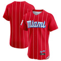tocy M.Marlins Blank Player Red City Connect Home Limited Elite Stitched Jerseys
