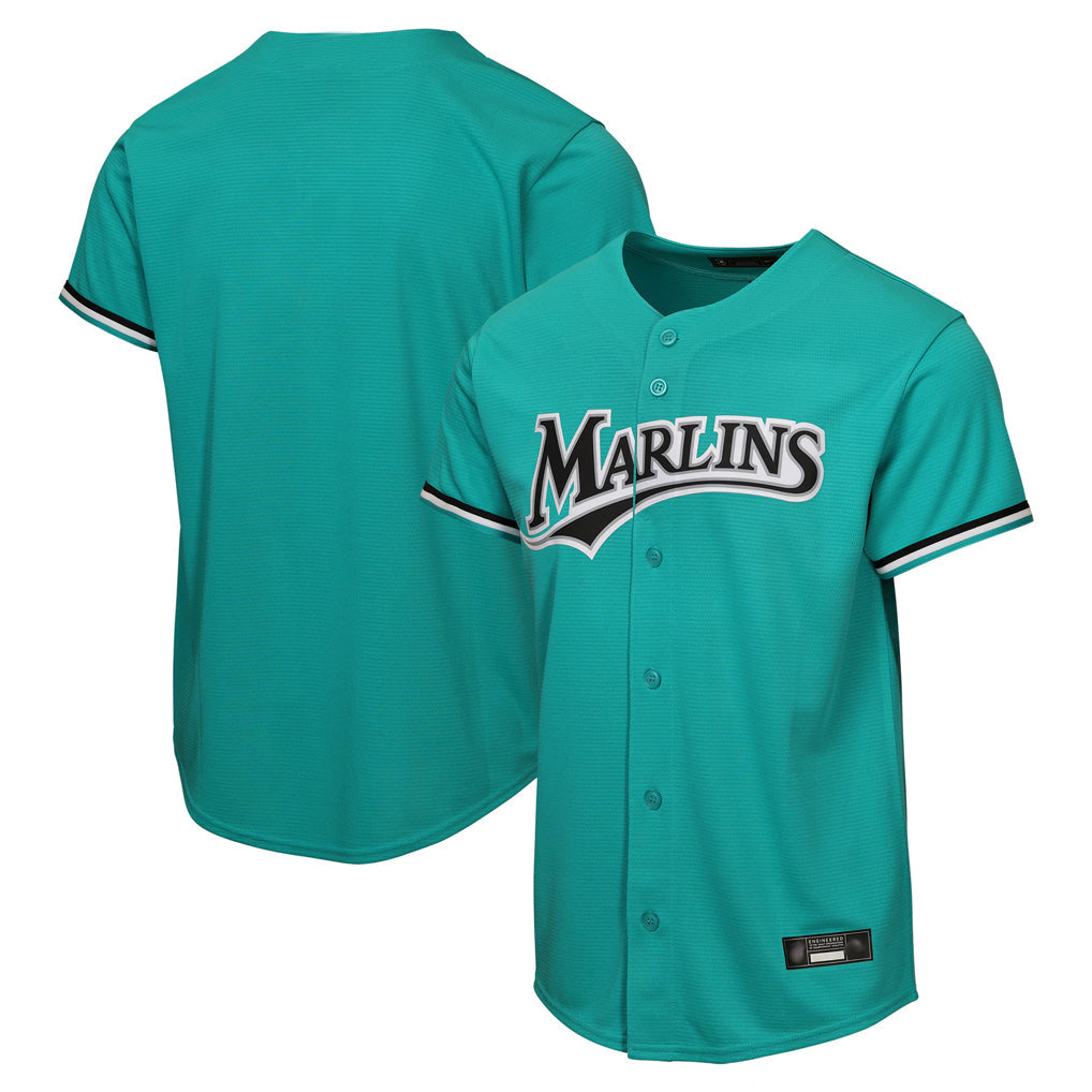 tocy M.Marlins Blank Player Teal Mitchell & Ness Cooperstown Collection Game Stitched Jerseys