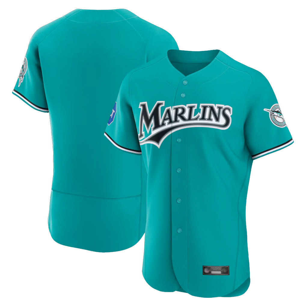 tocy M.Marlins Blank Player Teal Mitchell & Ness Cooperstown Collection Limited Elite Stitched Jerseys