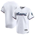 tocy M.Marlins Blank Player White Home Limited Stitched Jerseys