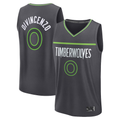 tocy M.Timberwolves #0 Donte DiVincenzo Charcoal Fast Break Replica Player Stitched Jerseys - Statement Edition